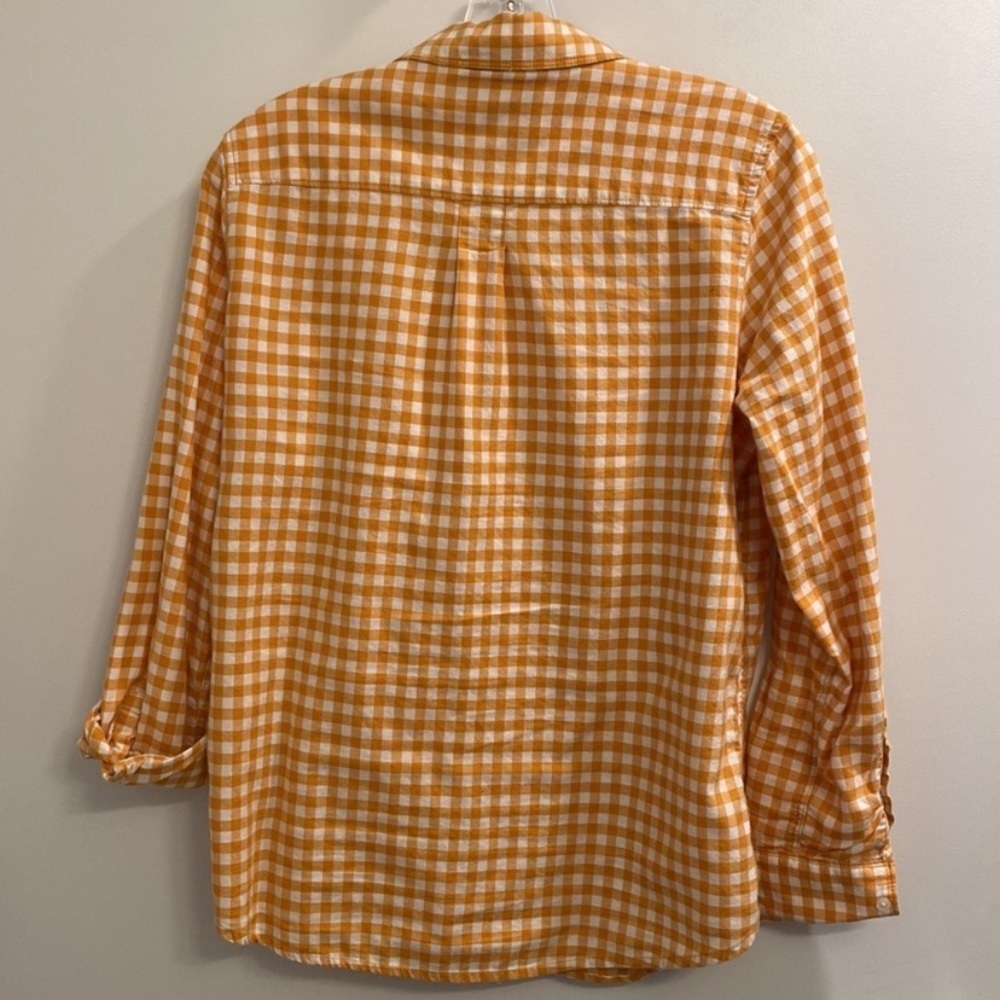 Banana Republic Gold White Gingham Check Button Down Shirt - Picture 2 of 7